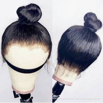 Cheap Raw Brazilian Virgin Human Hair Hd Full 360 Lace Front Wig Transparent Lace Frontal Wig Natural Human Hair For Black Women